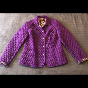 Lovely Quilted & Lined Purple Jacket Size 8 Never Worn